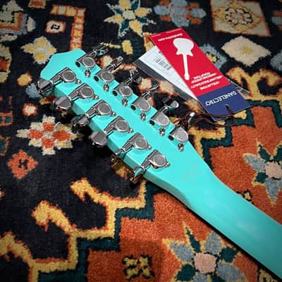 Danelectro '59 Double-Cut 12-String Guitar, Dark Aqua--The Classic JP-Style Dano with 12! image 7
