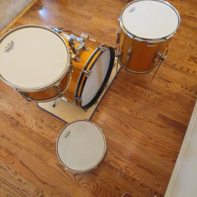 Ludwig Vintage 1966 Gold Sparkle Club Date Outfit W/ Matching Jazz Festival Snare - Amazing! image 15