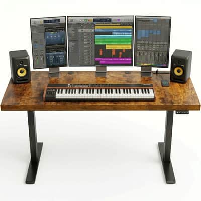 Wodden 79" Flat Designed Studio Desk - Music Workstation image 3