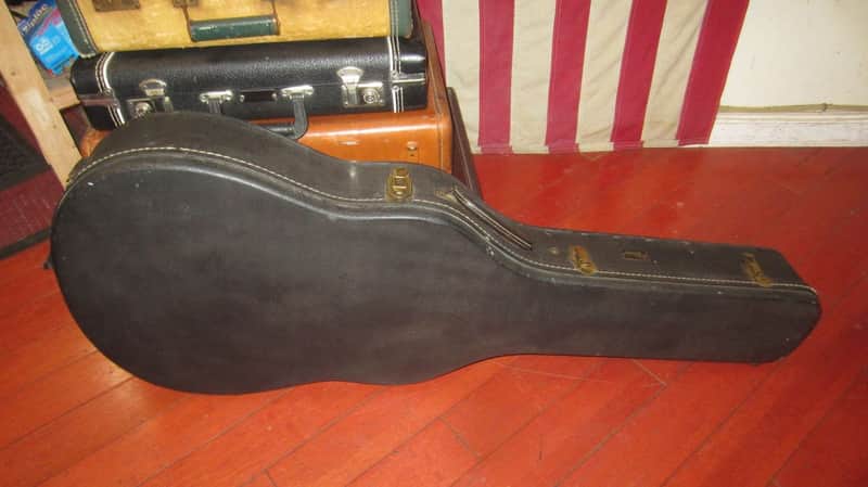 ~1965 Gibson ES-335 Hardshell Case Grey with Yellow Interior image 1
