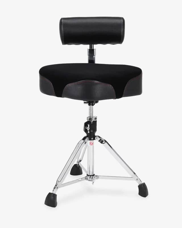 Gibraltar 9808OS-AB 9000 Series 18" Cordura Drum Throne with Height Adjustable Backrest image 1