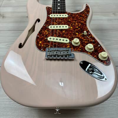 Fender Limited Edition American Professional II Stratocaster Thinline, Transparent Shell Pink image 4