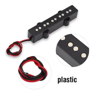 5-String Jazz Bass Humbucker Pickup Set – Neck & Bridge, Open Style, Low-Noise, Black image 2