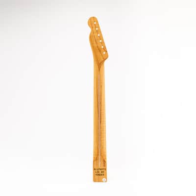 Allparts Select "Licensed by Fender®" AAA+ Roasted Flame Maple "VIN-MOD" Replacement Neck for Telecaster® - Unfinished - Soft V Shape image 3