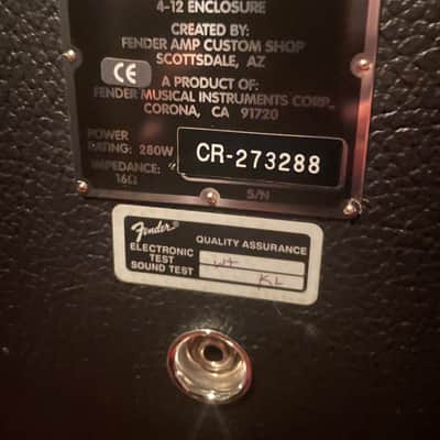 Fender Amp Custom Shop Tone-Master 412 Enclosure 4x12" Guitar Speaker Cabinet - Black image 6