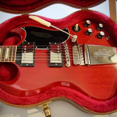 Gibson SG Standard with Maestro Vibrola, Hang Tags & OHSC Circa-2019-Cherry Stained Mahogany image 5