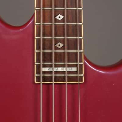 Kramer Forum IV 4 String Bass Japan 1980's Magenta image 3