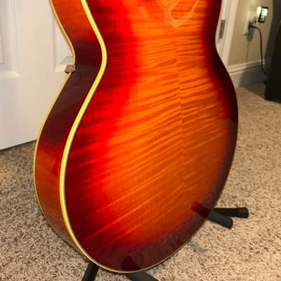 Ibanez AF151-AWB 2013 - aged whiskey burst image 8