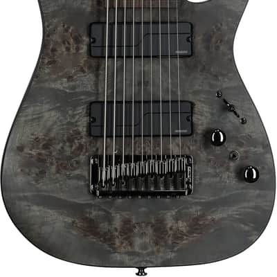 Ibanez Axe Design Lab RG9PB 9-string Electric Guitar - Transparent Gray Flat image 1