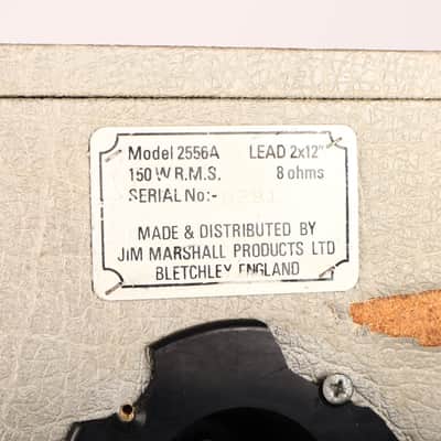 Vintage RARE 1987 Marshall 2556A Silver Jubilee 2x12 Cabinet Made in England image 6