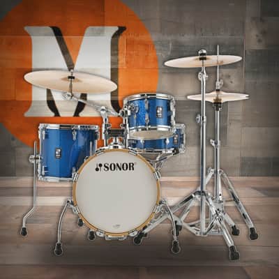 Sonor AQX Jungle Set - Blue Ocean Sparkle (AQX-JUNGLEWMBOS) image 1