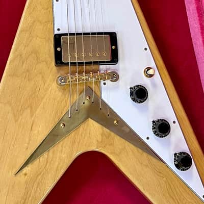 Gibson Custom 1958 Korina Flying V Reissue, VOS, Natural with Case 2023 image 5