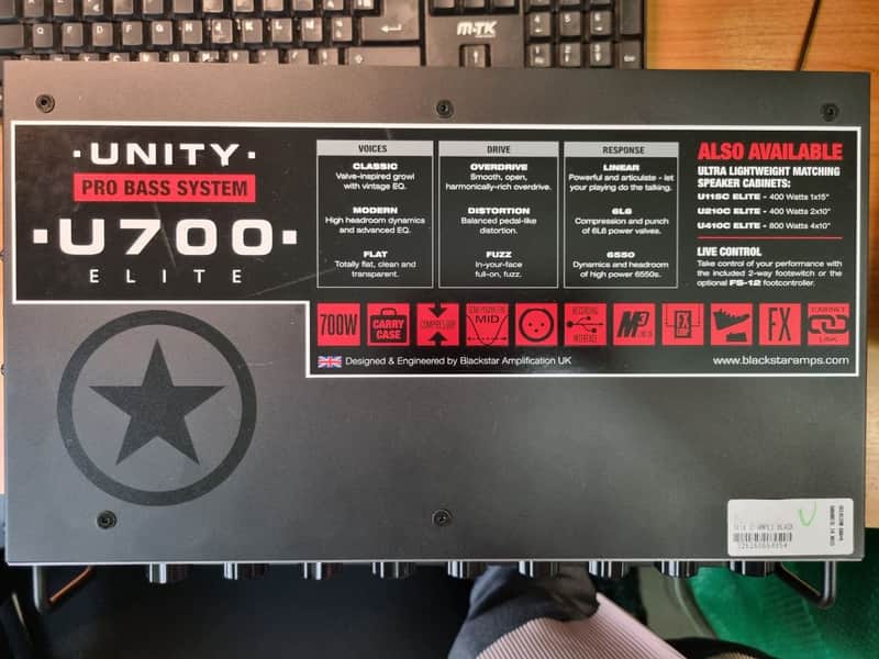 Blackstar Unity U700H Elite 700-Watt Bass Amp Head 2020 - Present - Black image 1