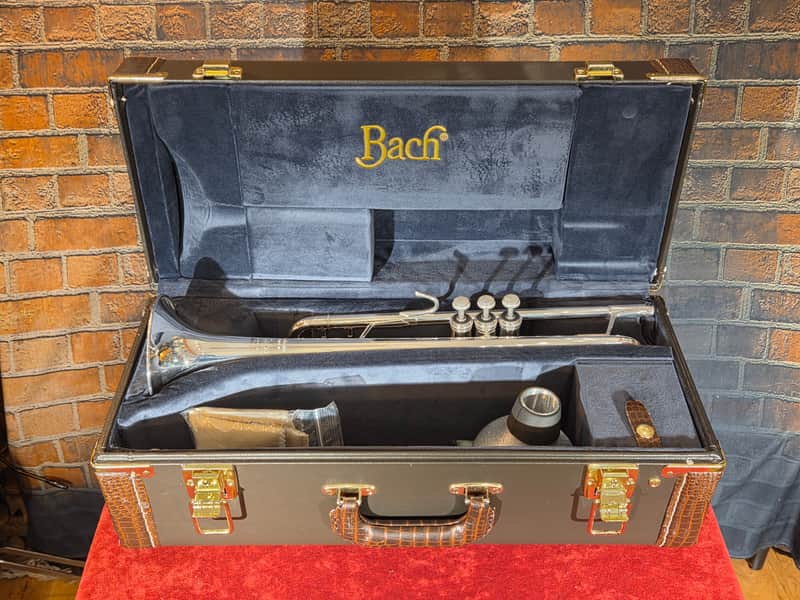 Bach 180S43 Stradivarius Professional Model Bb Trumpet Silver-Plated w/ Original Carrying Case, Mouthpieces & Mute image 1