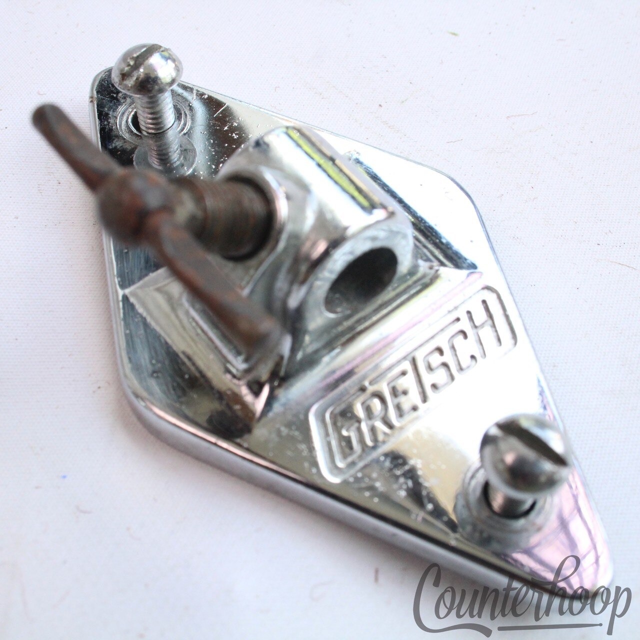Gretsch Bass Cymbal L-Arm/Floor Tom Drum Leg Mount Diamond Bracket Vintage 50s* — main photograph