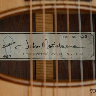 1987 Monteleone Hot Club, Brazilian Rosewood/Engelmann Spruce image 16