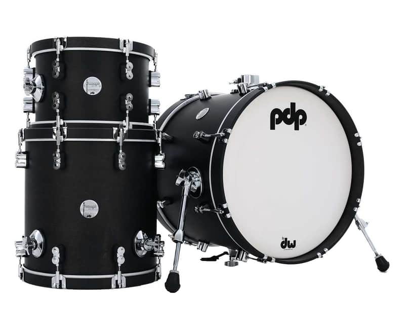 PDP Concept Classic Series 3-Piece Maple Bop Shell Pack - Ebony with Ebony Hoops image 1