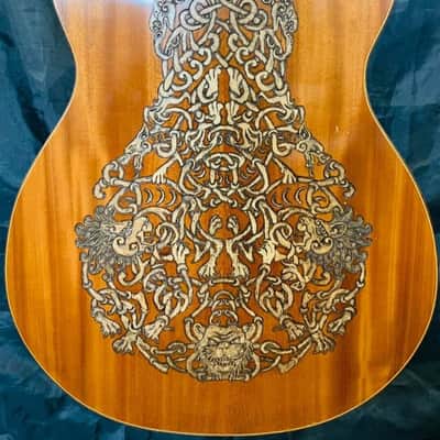 Blueberry Handmade Acoustic Dreadnought Guitar Celtic Motif - built to order image 12