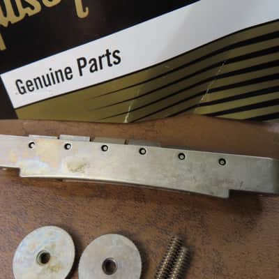 aged Gibson Historic ABR-1 No Wire Tune-O-Matic Bridge Nickel fits Les Paul 335 image 5