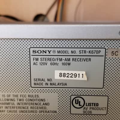 Sony STR-K670P 500 Watt Audio Video Receiver & remote XLNT COND image 19
