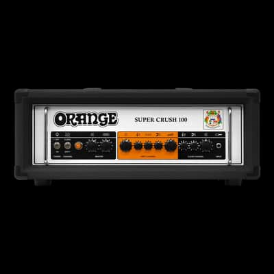 Orange Super Crush 100 100-Watt Solid-State Head - Black image 1