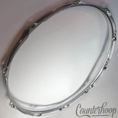 Ludwig 15" Tom/Marching Snare Drum Batter Rim/Hoop Chrome 10-Lug Vintage 70s USA image 1