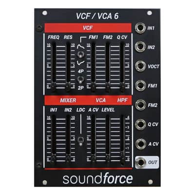 SoundForce VCF/VCA 6 Eurorack Module (Juno) - Black image 5