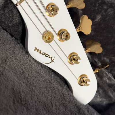 2022 Moon Custom Guitars Japan JJ-4 Larry Graham Signature - Snow White image 6