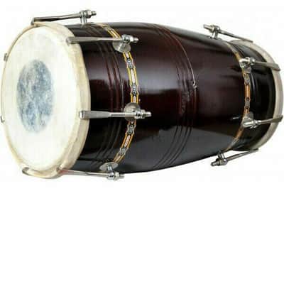 Handmade Rope Dholak Indian Traditional Musical Instrument Musical  Nut & Bolt With Cover Black image 2