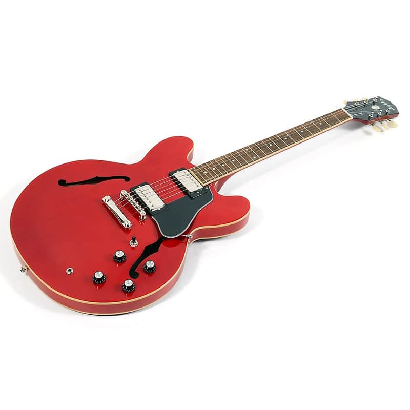 Epiphone ES-335 Figured Semi-Hollow Electric Guitar With Gibson USA Pickups Regular Cherry image 1