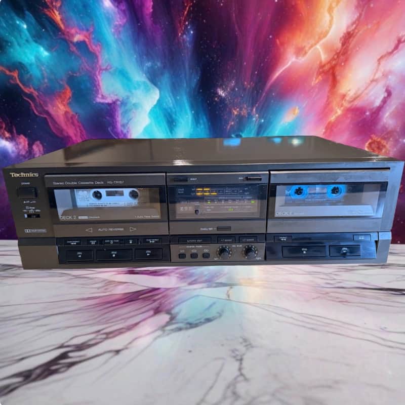 Technics RS-TR157 Double Stereo Cassette Deck Tape Player Recorder FRESH SERVICE image 1