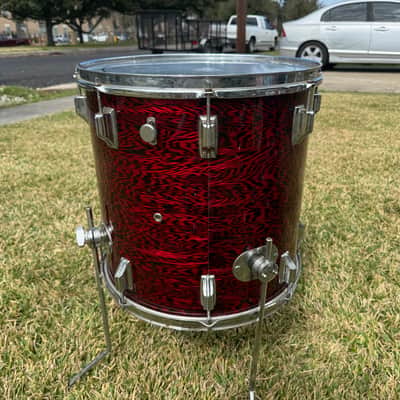 1960s Rogers Holiday Cleveland 12-12-16-20 Red Onyx Drum Set image 19