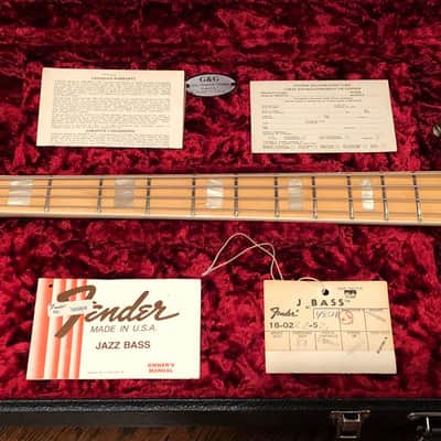 Fender Lefty Jazz Bass 1979 Natural w/ Manual & Tags image 18