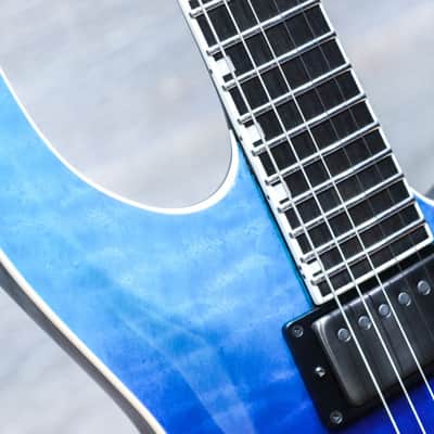 ESP E-II Horizon NT-II Quilted Maple Top Blue Purple Gradation El. Guitar w/Case image 5