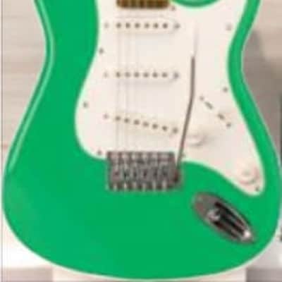 Oscar Schmidt OS-30-SFG-A Double Cut Solid Body 3/4 Scale Electric Guitar. Surf Green image 6