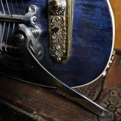 Postal Custom Memphis Rocket Blue Flamed Maple  F Hole Bigsby Duncan Little ’59™ Strat Pickups image 18