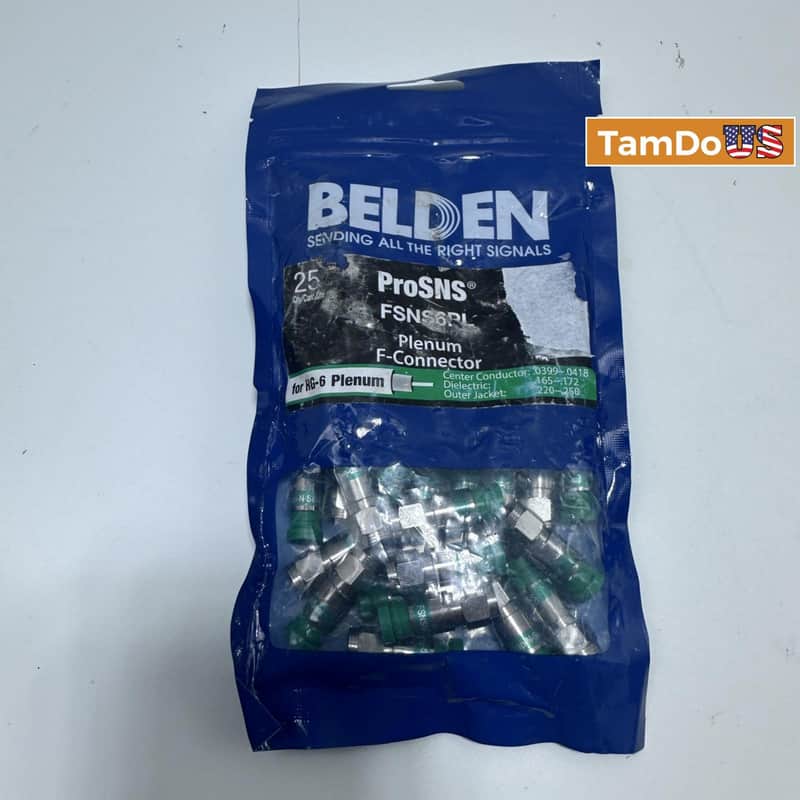 Belden ProSNS FSNS6PL Plenum F-Connector for RG-6 Plenum 25-pack image 1