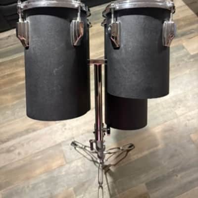 Vintage 1980's Octobans Tube Toms-8 Piece High & Low Pitch Set with Stand-Unknown Brand image 13
