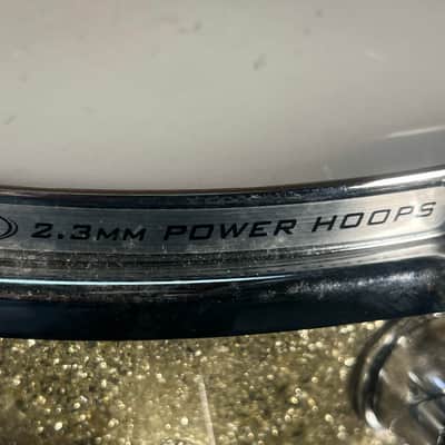 Mapex 14X5.5 Saturn Series Maple / Walnut Antique White Sparkle Snare Drum image 8
