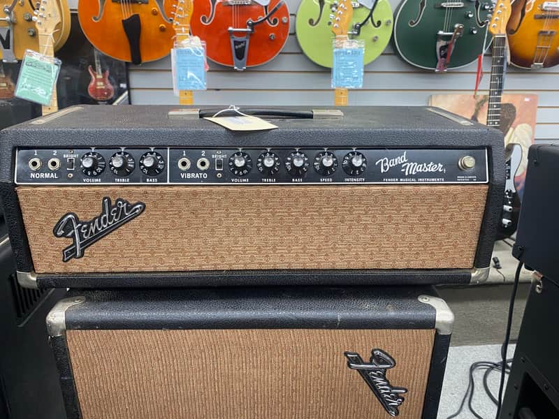 Fender Black Panel Bandmaster 40-Watt 2-Channel Guitar Amp Head with 2x12 Cabinet 1966-67 image 1