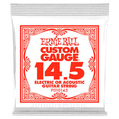 .0145 Custom Gauge Plain Steel String For Electric Or Acoustic Guitar Strings Specially Tempered High Carbon Tin Plated - The Slinky Standard! image 1