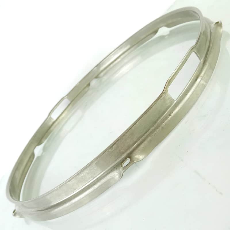 Ludwig 14" Nickel-BRASS 6-Lug Triple-Flange Snare Resonant Drum Rim/Hoop NOB WFL image 1