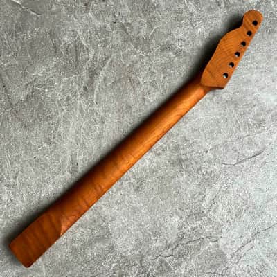Telecaster electric guitar Neck Roasted Flame Maple 21 fret TL image 3