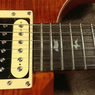 PRS SE Custom 22 Semi-Hollow Electric Guitar, Chambered, Flamed Orange, Dlx Gig Bag image 4