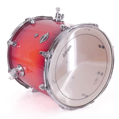ddrum Dominion Birch 14" x 14" Floor Tom – Red Burst – Excellent image 3