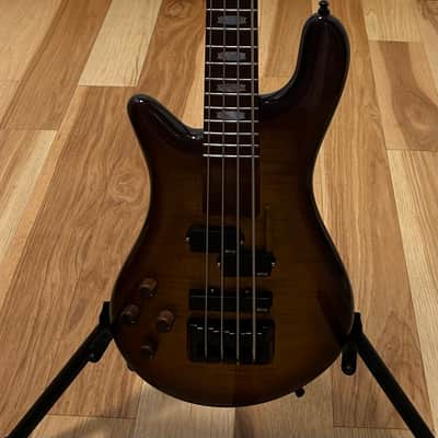 Spector Left Handed modified Euro bolt 4 2024 - Tobacco burst with roasted maple neck image 1