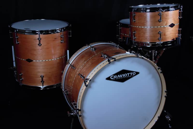 Craviotto Cherry With Maple Inlay 4 Piece Shell Pack image 1