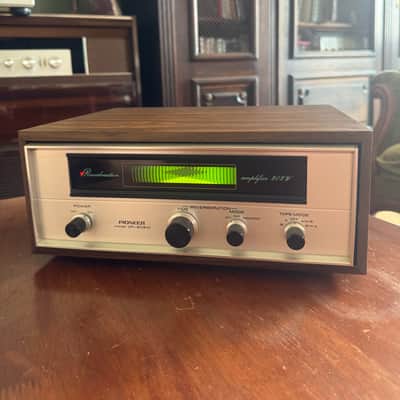 Pioneer SR-202W Reverb Amplifier 1971 - 1977 - Silver with Wood Sides image 4