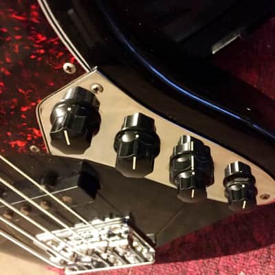 Fender Deluxe Active Jazz Bass V 5 string MIM Mexico black GREAT player CLEAN image 12