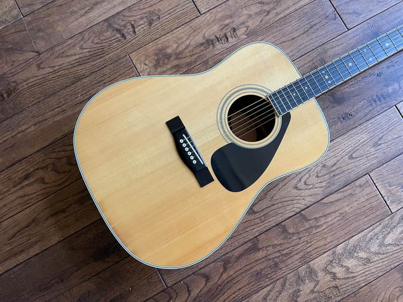 1980s Yamaha FG-350D Acoustic Dreadnought Guitar Natural Nippon